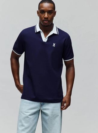 Psycho Bunny Mens Christiano Pique Polo 402 EVENING BLUE / XXXL
