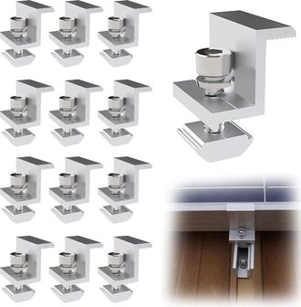 OEM Soporte De Montaje Para Paneles Solares De Aluminio De 12 Piezas, Soporte De Montaje Para Paneles Solares En Forma De Z, Para Paneles Solares De 30 Mm