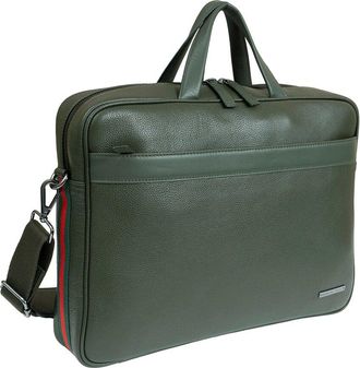 Boarding Pass Hey Handsome 18In Pebble Grain Genuine Leather Briefcase