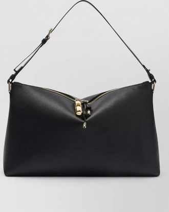 Furla shoulder bag gold tone hardware adjustable strap