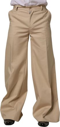 Dolce & Gabbana Pantaloni eleganti in cotone - - Trousers - Uomo - Beige - M