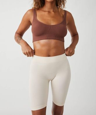 Free People Wide Eyed Seamless Corset Brallette In Chocolate