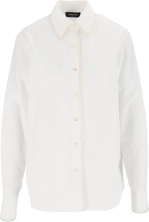 Fabiana Filippi White Diamond Tulle Poplin Shirt