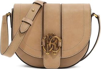 Roberto Cavalli Monogram RC-plaque shoulder bag - Neutrals