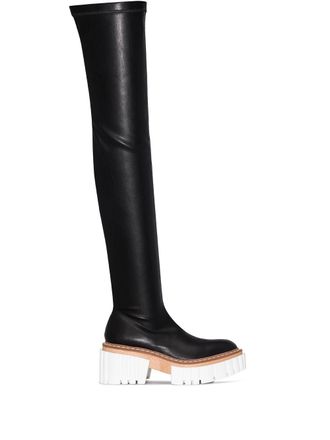 Stella McCartney Emilie 75mm thigh-high boots - women - Artificial Leather/Artificial Leather/Artificial Leather - 36 - Black