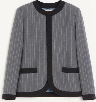 Valentino Valentino Pinstripe Wool Jacket