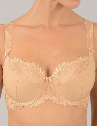 Empreinte Womens 1856 Thalia Underwired Balconette Bra - Beige - Size 40D