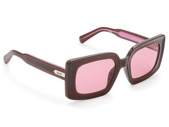 Quay Talk Show Fashion Sunglasses Dark Brown/Pink