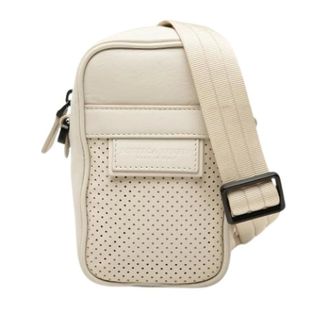 Bottega Veneta Pre-owned Perforated Crossbody Bag - Dames - Pre-owned - Beige - Maat: ONE Size Zijde