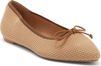 Elie Tahari Bogota Pointed Toe Flat in Natural/tan at Nordstrom, Size 9