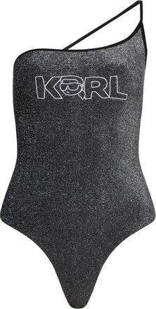 Karl Lagerfeld Body Ikonik 2.0 Lurex Badpak - Dames - Badpakken - Zwart - M - Badmode