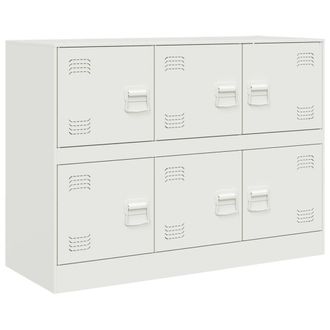 Berkfield Home Sideboard White 99x39x73 cm Steel | Size: 99 x 39 x 73 cm