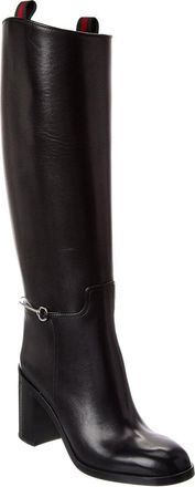 Gucci Horsebit Leather Knee-High Boot