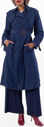 Polo Ralph Lauren Lightweight Silk-Blend Trench Coat, Size Medium