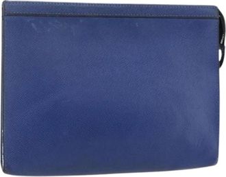 Louis Vuitton Pre-owned Clutches, female, Blue, Size: ONE SIZE Pre-owned Leather Clutch