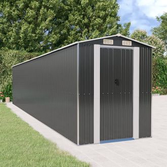 vidaXL Cobertizo De Jard&iacute;n Acero Galvanizado Antracita 192x938x223 Cm Vidaxl