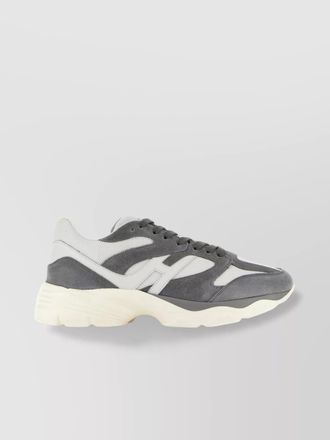 Hogan leather sneakers with chunky rubber sole