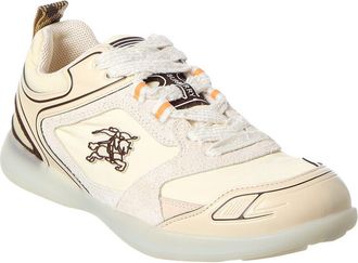 Burberry Matrix Spot Canvas & Leather Sneaker