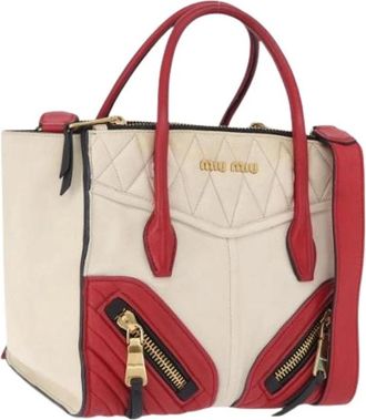 Miu Miu Pre-owned Hand Bag - Dames - Vintage Handtas - Veelkleurig - ONE Size - Leer - Vintage