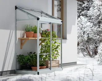 Palram Palram - Canopia Lean To Invernadero Policarbonato Transparente Para La Casa 125x63.5x160 Cm