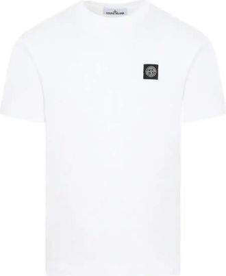 Stone Island Logo-Patch T-Shirt - Mens - Cotton