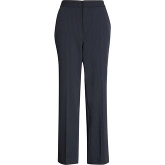 L'agence Rebel Pinstripe Pants in Midnight/Ivory Pinstripe at Nordstrom, Size 10
