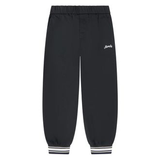 Moncler Black Logo Joggers for Boys - male - Moncler - Sweatpants - Black - 6 Y - Kids