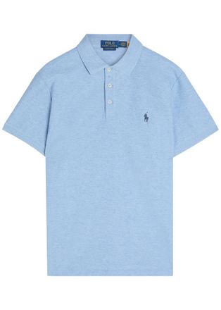 Polo Ralph Lauren Logo-embroidered Piqu&eacute; Cotton Polo Shirt - Blue - XL