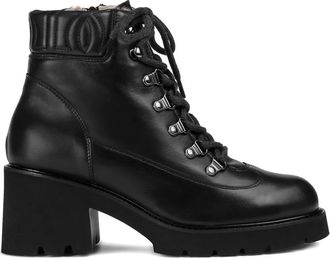 Doucal's lace-up leather ankle boots - women - Calf Leather/Rubber - 39.5 - Black