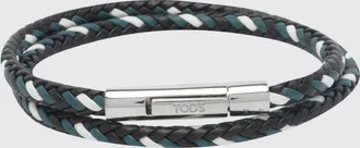 Tod's Bracciale in pelle di vitello intrecciata con chiusura magnetica