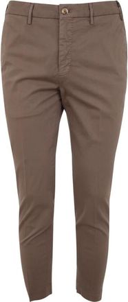 Incotex Katoenen Korte Broek - Heren - Chinos - Bruin - 3XL - Katoen - Broeken