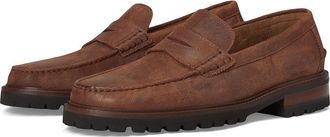 Johnston & Murphy Collier Penny Mens Shoes Brown Bomber Leather : 10.5 M (D), Leather/Suede