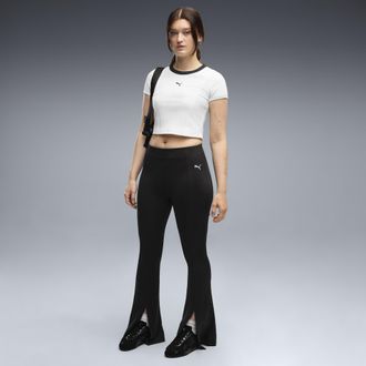 Puma Pantaloni aderenti a zampa con pintuck Essentials da donna, Accessori, Nero, XL