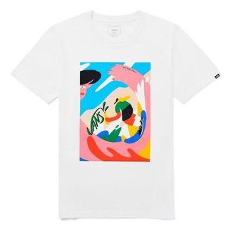 Vans Mens Artist Printed Round Neck Tee White VN0A4URLWHT