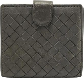 Bottega Veneta Pre-owned Wallets, female, Gray, Size: ONE SIZE Pre-owned Leather Wallet
