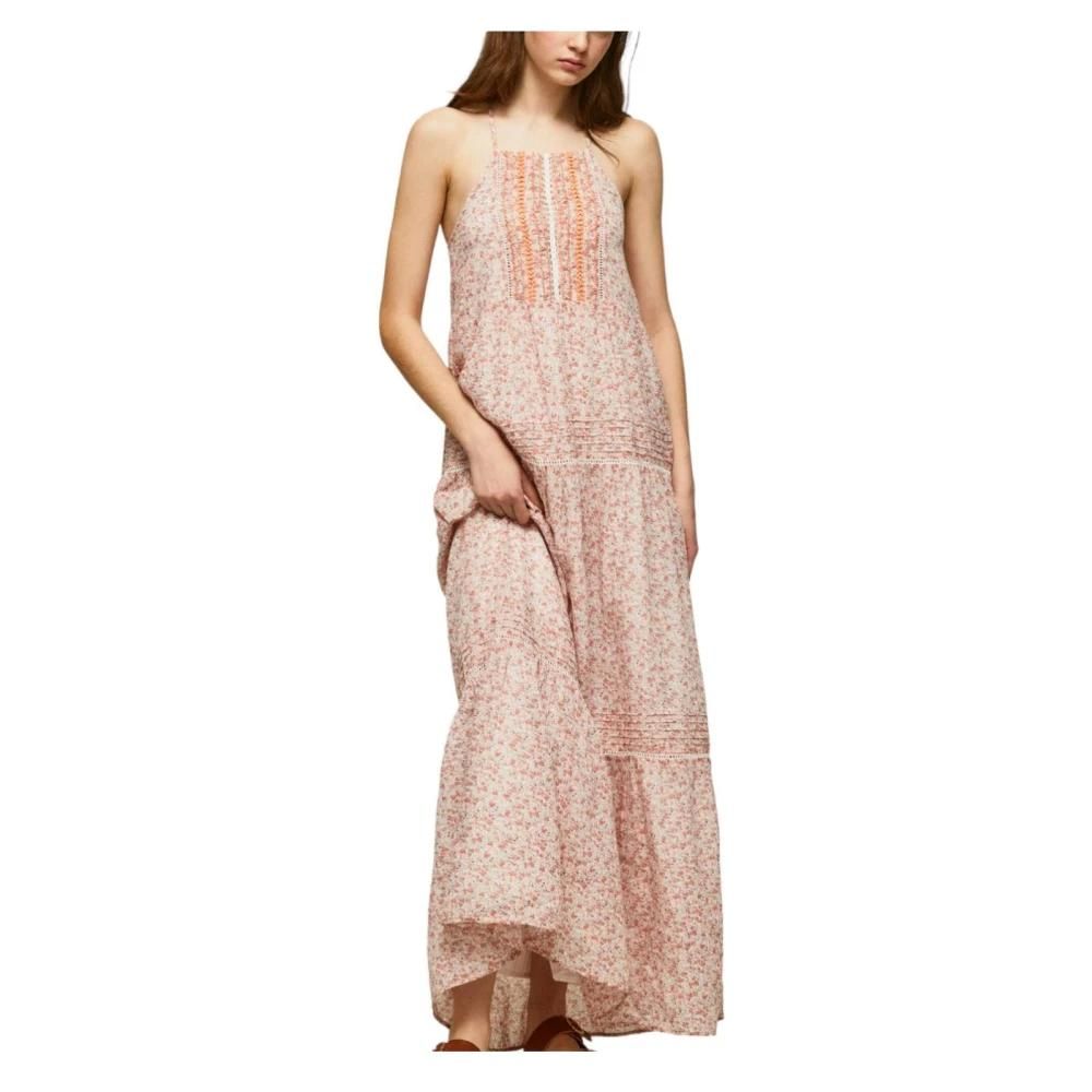 Pepe Jeans Marlene Pepe Maxi Dress VESTIDO LARGO EN CHIFÓN MUJER