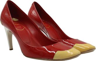 Roger Vivier Womens Patent Leather Colorblock Pump (Authentic Pre-Loved)
