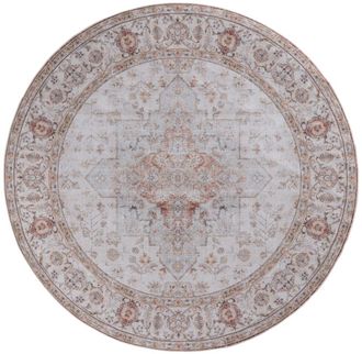 Safavieh Alfombra poli&eacute;ster gris claro/&oacute;xido 198 x 198 cm