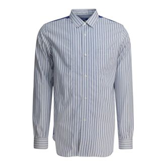 Junya Watanabe Camicia a pannelli a righe - - Shirts - Uomo - Blu - L