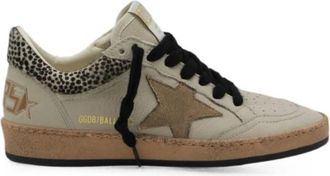 Golden Goose Ball Star Nappa en Luipaardprint Sneakers - Dames - Sneakers - Beige - 36 EU - Leer - Schoenen