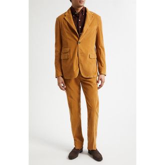 Massimo Alba Cotton Corduroy Suit in Bronze at Nordstrom, Size 40 Us