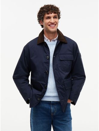 Tommy Hilfiger Mens Relaxed Padded Ripstop Barn Jacket - Navy Blue - XL