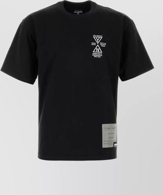 Yohji Yamamoto cotton neighborhood graphic crew neck t-shirt