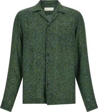 Dries Van Noten Carlty Shirt - Heren - Casual Overhemden - Groen - XL - Overhemden