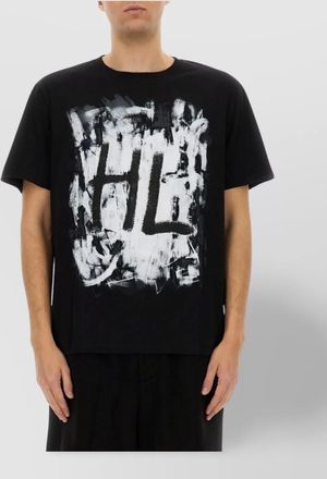 Helmut Lang scribble crew neck graphic print short sleeves