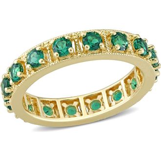 Delmar Lab Created Emerald Eternity Ring in Green at Nordstrom Rack, Size 6