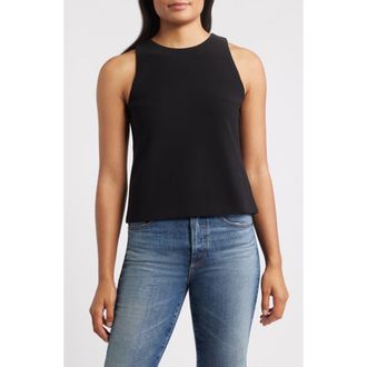 Nic+Zoe Scuba Knit Tank in Black Onyx at Nordstrom Rack, Size Xx-Large