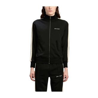 Palm Angels Hoodies & sweatvesten, Heren, Zwart, S, Polyester, Classic Logo Track Jacket
