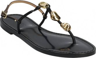 Amanu Studio Womens Nairobi Leather Sandals In Black