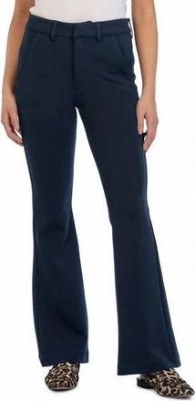 Kut from the Kloth Ana High Rise Fab Ab Flare Trousers In Navy